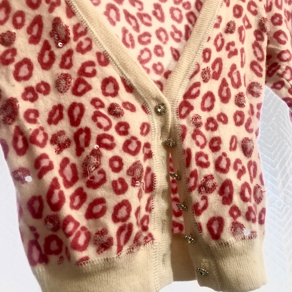 ANIMAL PRINT CASHMERE CARDIGAN - Picture 2 of 4